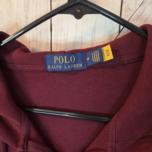 Ralph Lauren Burgundy Hoodie Jacket - Picture 2 of 7
